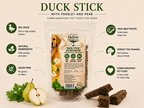 Duck Stick with Parsley & Pear – Natural Dog Treats 100g