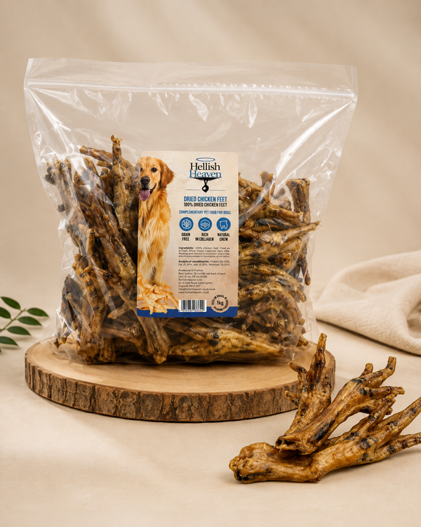 Dried Chicken Feet – 100% Natural Dog Chews 1kg